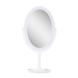 Miroir de maquillage éclairé LED 4200ºK  Ø14,5Cm Rechargeable-Ajustable Blanc30.000H [SUN-ESLED-02-W]